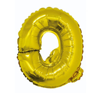 #BFK Balon foliowy "Litera Q", złota, 35 cm KK