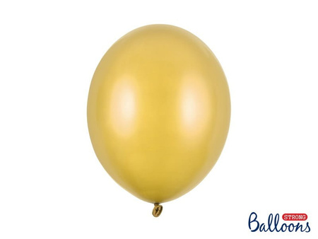 Balony lateksowe strong 30 cm metaliczny ZŁOTY 10 szt.