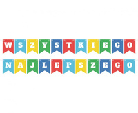 #DEGI Girlanda Wszystkiego Najlepszego, kolorowy mix, 2x400 cm