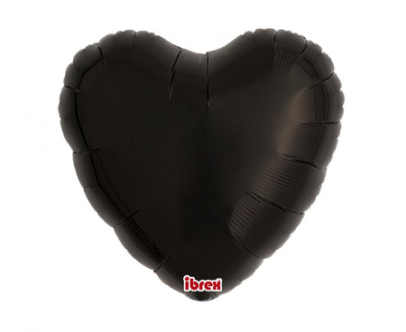 #BFK Balon Ibrex Hel, serce 18", Metallic Black, 5 szt.