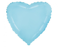 #BFK Balon foliowy 18" FX - Serce (niebieskie delikatne), pakowany