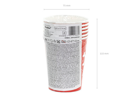 Kubeczki, j. niebieski, 220ml (1 op. / 6 szt.)