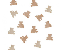#DEKO Drewniane konfetti Miś (2,5x2,5 cm) , (FSC), 13g