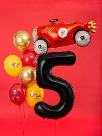Balon foliowy Cyfra ''5'', 86cm, czarny Party Deco