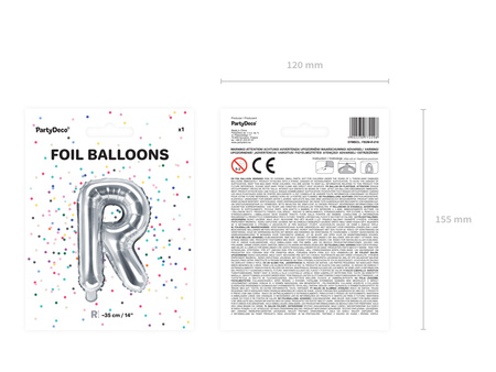 Balon foliowy Litera ''O'', 35cm, złoty