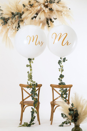 Balon 1 m, Mrs, biały