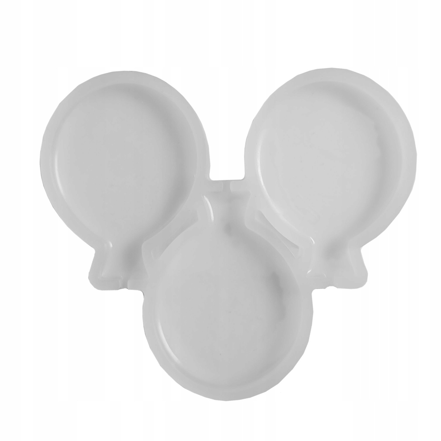 Foremka silikonowa BALONY BALON - detal gniazd w kształcie baloników i nacięć na patyczki do lizaków