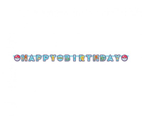 #DEGI Girlanda papierowa Happy Birthday Pokemon 218 x 12 cm