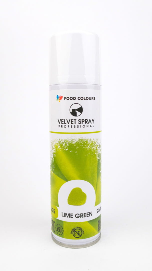 Zamsz w sprayu do dekoracji tortu i monoporcji limonkowy 250 ml Food Colours