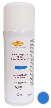 Zamsz cukierniczy w sprayu NIEBIESKI - BŁĘKITNY 400 ml Polmarkus LESEPIDADO