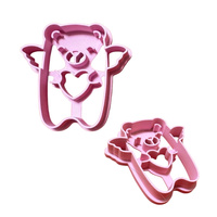 Foremka do tworzenia dekoracji MIŚ Z SERDUSZKIEM WZ.I KicCake