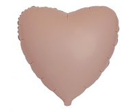 #BFK Balon foliowy 18" FX - Serce (matowe Vintage Rose), pakowany