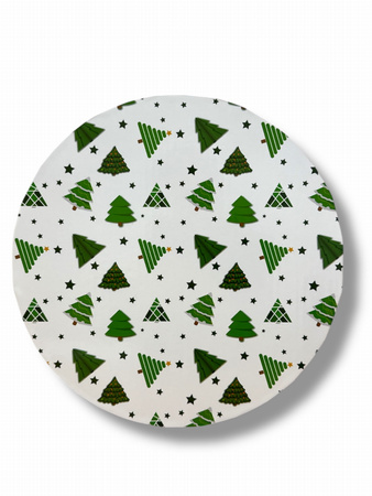 Podkład pod tort CHOINKI śr. 30 cm h 10 mm Julita