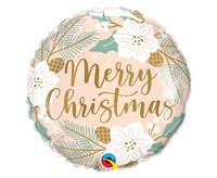 #BFK Balon foliowy 18" QL RND "Merry Christmas" (świąteczna dekoracja) KK