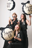 Balon foliowy Cyfra '4', 86cm, mglisty niebieski