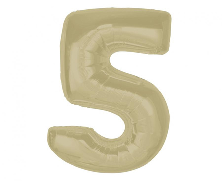 #BFC Balon foliowy Smart, cyfra 5, matowa latte, 92 cm  KK
