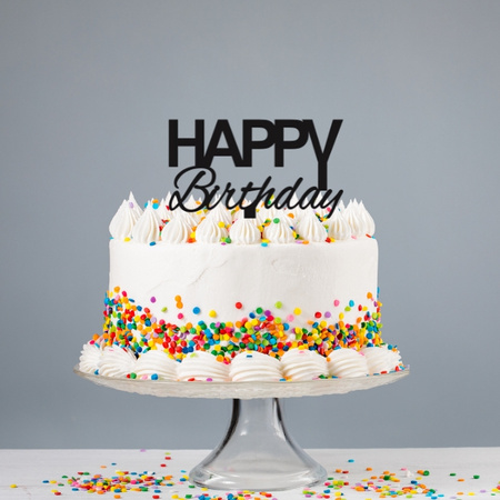 Topper na tort HAPPY BIRTHDAY wz.I 