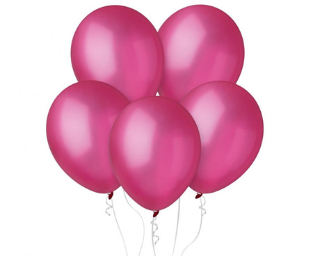 #BL Balony Decomex 11", metallic Fuchsia, 100 szt.