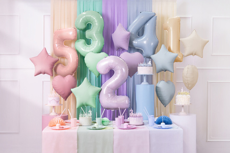 Balon foliowy Cyfra '2', 86cm, mocca