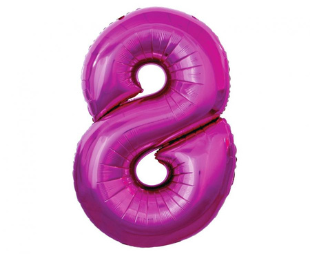 #BFC Balon foliowy "Cyfra 8", różowa, 92 cm KK