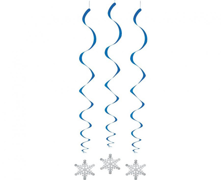 #DEI Dekoracja wisząca Płatki Śniegu, dł. 66 cm, 3 szt.