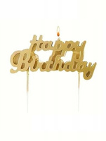 Świeczka urodzinowa HAPPY BIRTHDAY ZŁOTY
