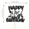 Papierowy topper na tort Happy Birthday MUZYKA ROCK GITARA