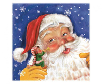 #ZSE Serwetki papierowe Santa & Elf, 33x33 cm, 20 szt. kk.
