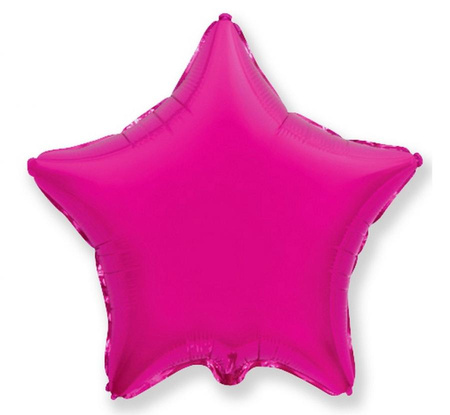 #BFK Balon foliowy 18" FX - Gwiazda (ciemnoróżowa), niepakowany