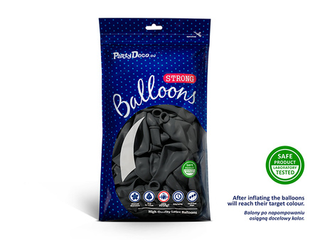 Balony Strong 23cm, Pastel Black (1 op. / 100 szt.)