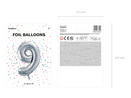 Balon foliowy Cyfra ''2'', 86cm, złoty