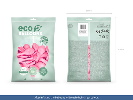 Balony Eco 26cm metalizowane, żółty (1 op. / 100 szt.)