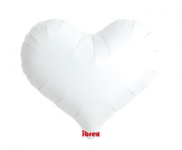#BFK Balon Ibrex Hel, serce Jelly 18", White, 5 szt.