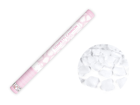 Tuba z konfetti, srebrny, 60cm