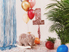 Balon foliowy Gwiazdka, 70cm, srebrny