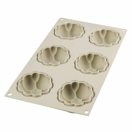 Forma silikonowa BĄBELKI - BOLLICINE 70x30mm 6 gniazd Silikomart