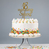Topper na tort personalizowany Cyfra + urodziny + imię