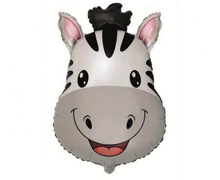 #BFK Balon foliowy 24" FX - Zebra (głowa), niepakowany