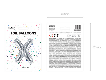 Balon foliowy Litera ''Q'', 35cm, złoty