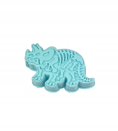 Foremka ze stemplem do wyciskania ciasteczek, pierników DINOZAUR - TRICERATOPS 13x8 cm