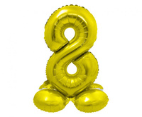 #BFC27 Balon foliowy Smart, Cyfra stojąca 8, złota, 72 cm KK