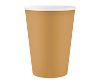 #ZKU_GD Kubeczki pap. jednokolorowe złote, 250ml/ 6szt.