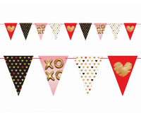 #DEGI Girlanda flagi papierowa XoXo,  21x28 cm, 270 cm