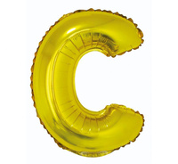 #BFK Balon foliowy "Litera C", złota, 35 cm KK