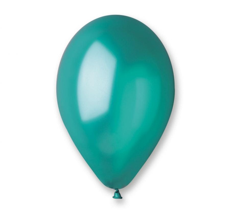 #BL Balony GM90 metal 10" - zielone turkusowe 55/ 100 szt