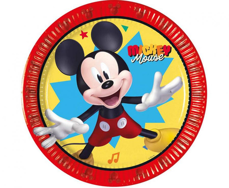 #ZTA Talerzyki papierowe Mickey Jump Into Fun, 20 cm, 8 szt.