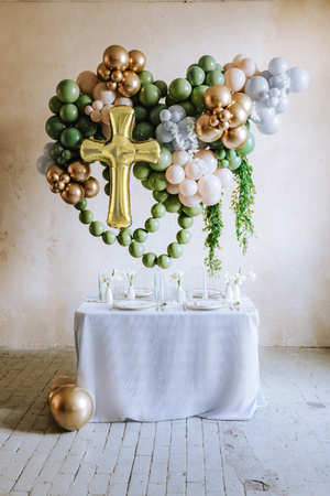 Balony z łącznikiem, 33 cm, brudny róż (1 op. / 20 szt.)