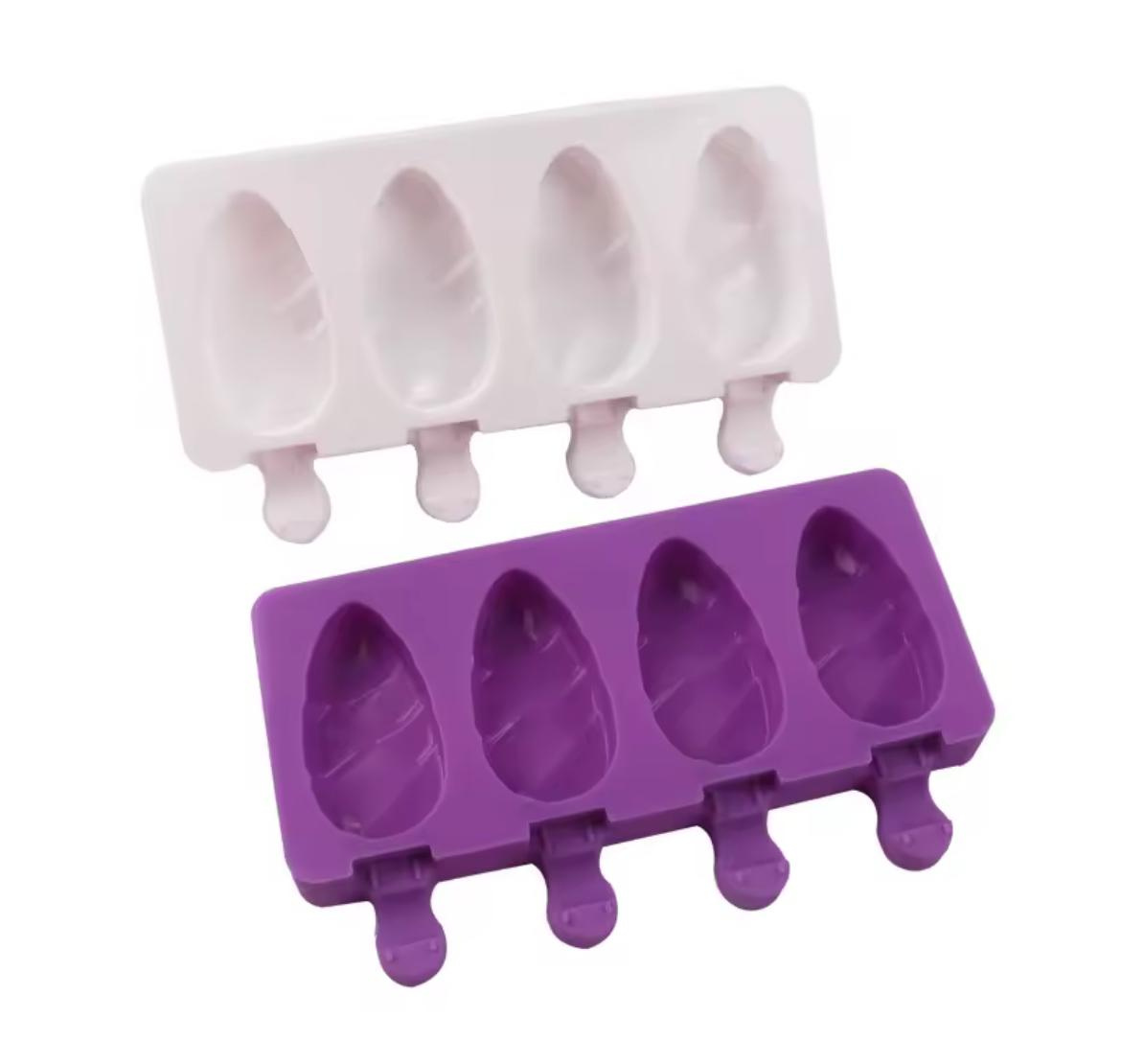 Forma silikonowa do lodów cakesicles 19x11 cm z gotowymi deserami na patyku