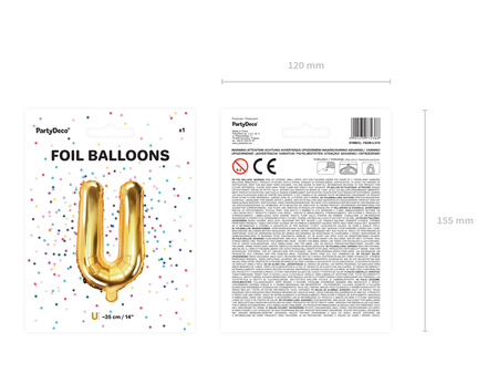 Balon foliowy Litera ''S'', 35cm, srebrny