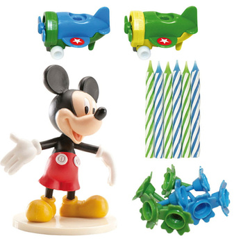 Zestaw świeczki urodzinowe i figurka PVC Myszka Mickey na tort DeKora